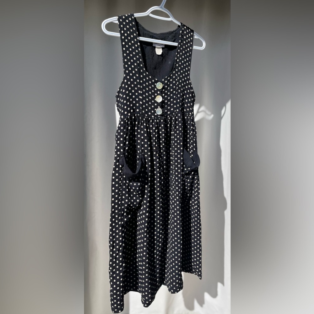 Vintage Midi Tea Dress with POCKETS